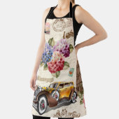 Nahtloses Londoner Vintages Ambiente mit Retroauto Schürze (InSitu)