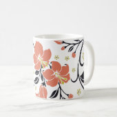 Nahtloses Luxusmuster mit Blumen, Spitzen, Kaffeetasse (VorderseiteRechts)