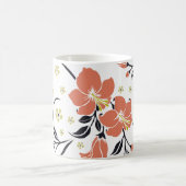 Nahtloses Luxusmuster mit Blumen, Spitzen, Kaffeetasse (Mittel)