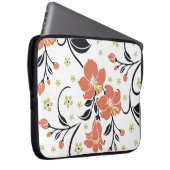 Nahtloses Luxusmuster mit Blumen, Spitzen, Laptopschutzhülle (Vorne Rechts)