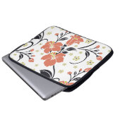 Nahtloses Luxusmuster mit Blumen, Spitzen, Laptopschutzhülle (Vorne Knopf)