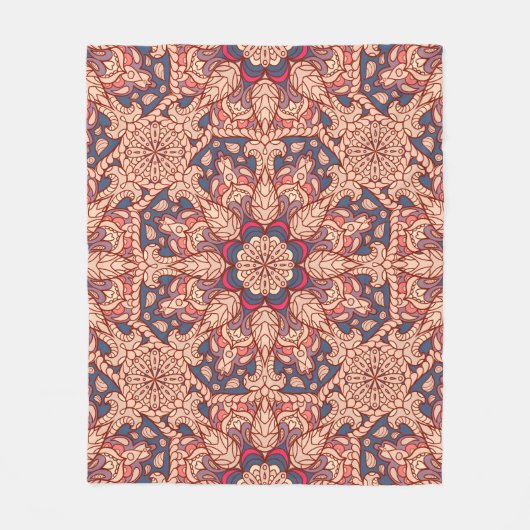 Nahtloses Mandala-Muster. Vintages Dekorelement Fleecedecke (Vorderseite)