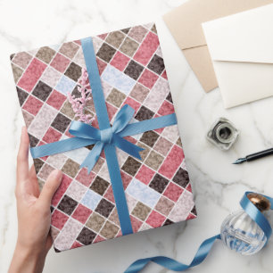 Nahtloses Marmor-Granit-Steinfliesenmuster Retro Geschenkpapier