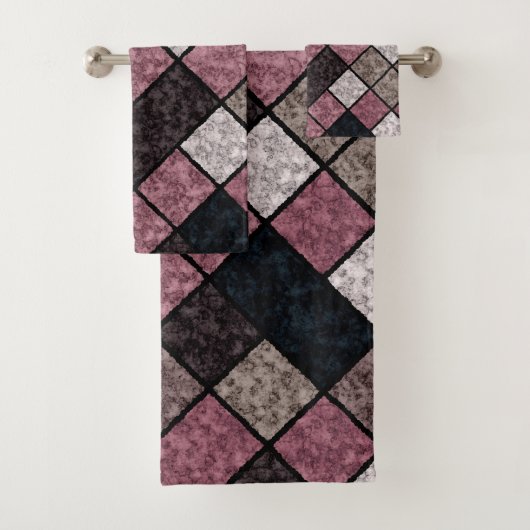 Nahtloses Marmorsteinmuster Badhandtuch Set (Insitu)