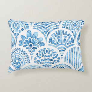 Nahtloses marokkanisches Muster. Weiche Vintage Ka Dekokissen