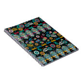 Nahtloses mehrfarbiges Muster. Boho Stil dekoriert Notizblock (Rechte Seite)