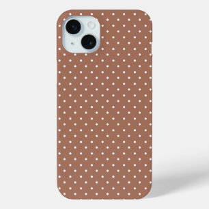 Nahtloses mittelbraunes Polka-Punkt-Muster Case-Mate iPhone Hülle