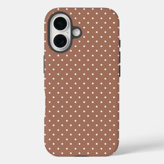 Nahtloses mittelbraunes Tupfenmuster Case-Mate iPhone Hülle (Rückseite)
