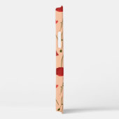 Nahtloses Mohnmuster auf beigen Untergrundabs Case-Mate iPhone Hülle (Rückseite / Rechts)