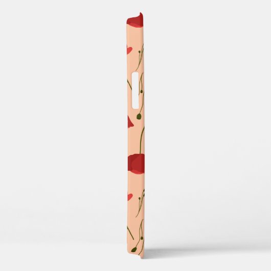 Nahtloses Mohnmuster auf beigen Untergrundabs Case-Mate iPhone Hülle (Rückseite / Rechts)