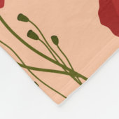 Nahtloses Mohnmuster auf beigen Untergrundabs Fleecedecke (Ecke)