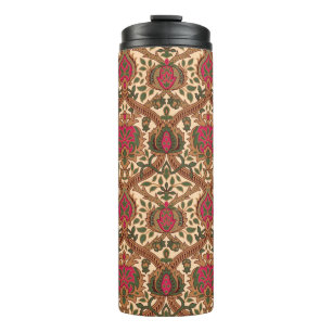 nahtloses Mughal-Motiv-Bündel-Muster Hintergrund Thermosbecher
