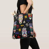 Nahtloses Muster afrikanischer Stammeken Tasche (Von Nahem)