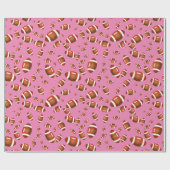 Nahtloses Muster amerikanischer Fußballbälle Geschenkpapier (Flach)