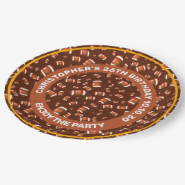 Nahtloses Muster amerikanischer Fußballbälle Pappteller