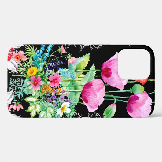 Nahtloses Muster auf schwarzem Hintergrund. Farbig Case-Mate iPhone Hülle (Rückseite (Horizontal))