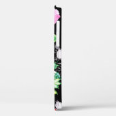 Nahtloses Muster auf schwarzem Hintergrund. Farbig Case-Mate iPhone Hülle (Rückseite / Links)