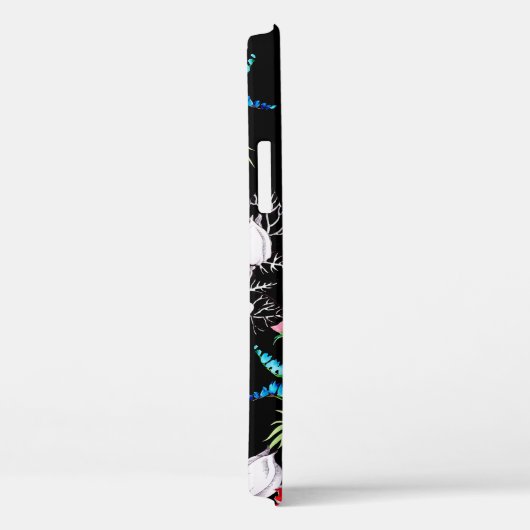 Nahtloses Muster auf schwarzem Hintergrund. Farbig Case-Mate iPhone Hülle (Rückseite / Rechts)