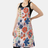 Nahtloses Muster auf weiß. Abstrakte Backgro Schürze (InSitu)