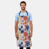 Nahtloses Muster auf weiß. Abstrakte Backgro Schürze (Getragen)