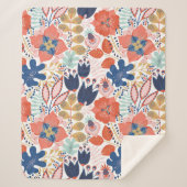 Nahtloses Muster auf weiß. Abstrakte Backgro Sherpadecke (Vorderseite)