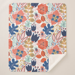 Nahtloses Muster auf weiß. Abstrakte Backgro Sherpadecke