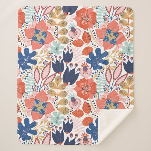 Nahtloses Muster auf weiß. Abstrakte Backgro Sherpadecke (Vorderseite)