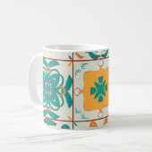 Nahtloses Muster aus 9 arabischen tilesabstract,a Kaffeetasse (Vorderseite Links)