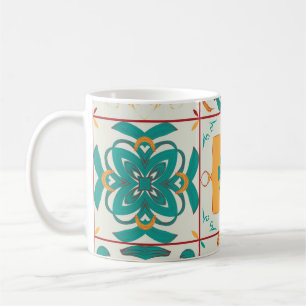 Nahtloses Muster aus 9 arabischen tilesabstract,a Kaffeetasse