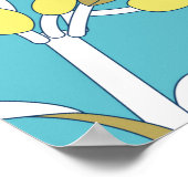 Nahtloses Muster aus Blumen. Poster (Ecke)