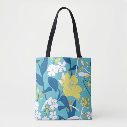 Nahtloses Muster aus Blumen. Tasche (Vorderseite)