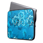 Nahtloses Muster aus Blumen. Wasserfarbene Element Laptopschutzhülle (Vorderseite Links)