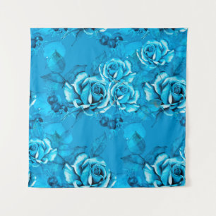 Nahtloses Muster aus Blumen. Wasserfarbene Element Wandteppich