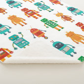 Nahtloses Muster aus bunten Retrobotern in einem f Sherpadecke (3/4)