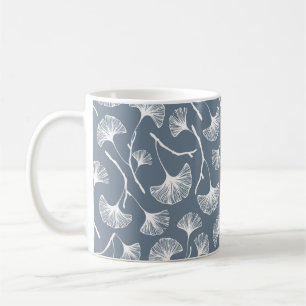 Nahtloses Muster aus Ginkgo-biloba-Blättern Kaffeetasse