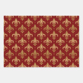 Nahtloses Muster aus Goldfleur Geschenkpapier Set (Vorderseite 3)