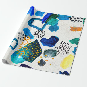 Nahtloses Muster aus handgezeichneten Pinselstrich Geschenkpapier