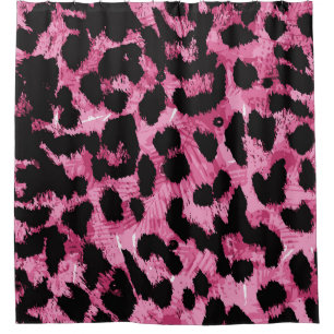 Nahtloses Muster aus Leopard Duschvorhang