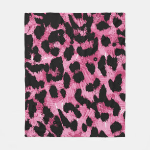 Nahtloses Muster aus Leopard Fleecedecke