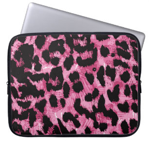 Nahtloses Muster aus Leopard Laptopschutzhülle