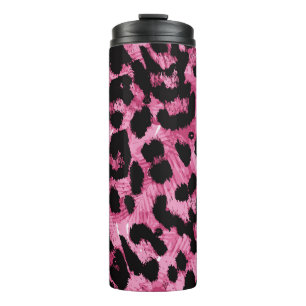 Nahtloses Muster aus Leopard Thermosbecher