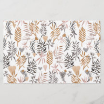 Nahtloses Muster aus Pflanzen im Boho-Stil