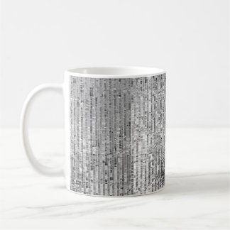 Nahtloses Muster aus silbernen Pailletten Kaffeetasse