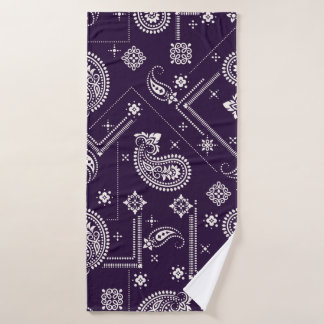 Nahtloses Muster basierend auf Zierpaisley Bandana Badehandtuch