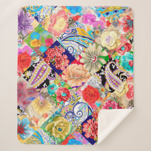 Nahtloses Muster basierend auf Zierpaisley Bandana Sherpadecke