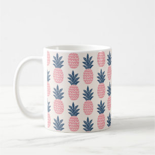 Nahtloses Muster bei Ananas Kaffeetasse