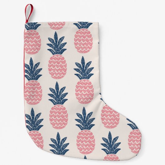 Nahtloses Muster bei Ananas Kleiner Weihnachtsstrumpf (Vorderseite)