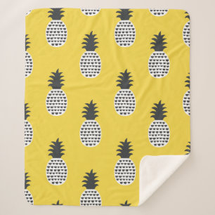 Nahtloses Muster bei Ananas Sherpadecke