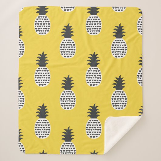 Nahtloses Muster bei Ananas Sherpadecke (Vorderseite)