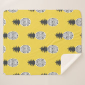 Nahtloses Muster bei Ananas Sherpadecke (Vorderseite (Horizontal))